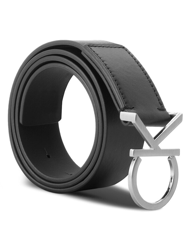 Calvin Klein Pasek Damski Calvin Klein Ck Logo Belt 3.5 K60K602141 80 Czarny