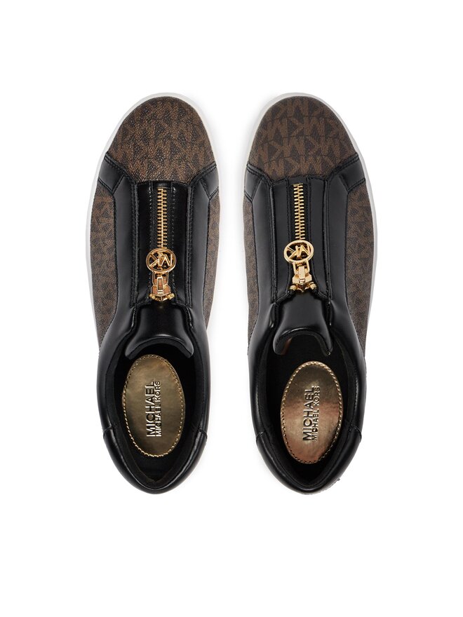 MICHAEL Michael Kors Снікерcи MICHAEL Michael Kors Keaton Zip Slip On 43R4KTFP2B Коричневий