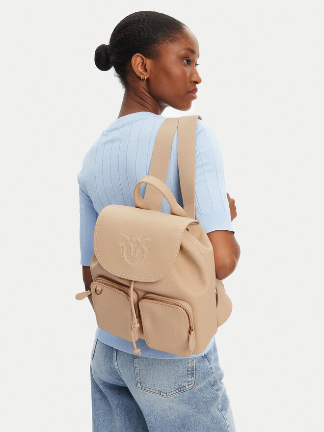 PINKO Ruksak PINKO Carrie Backpack PE 25 PLTT 104351 A1LF Béžová