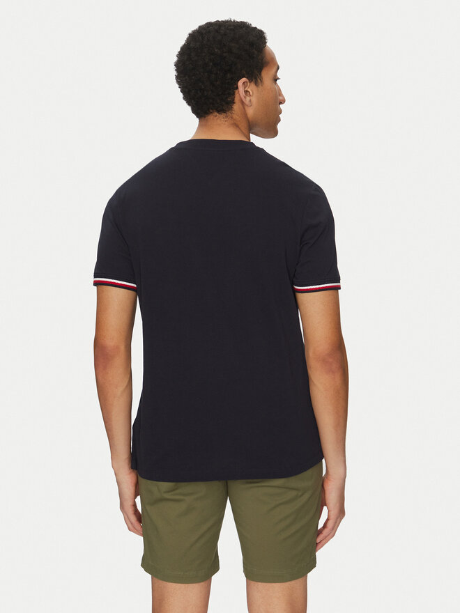 Tommy Hilfiger Tommy Hilfiger Marškinėliai Global Stripe MW0MW38630 Tamsiai mėlyna Regular Fit