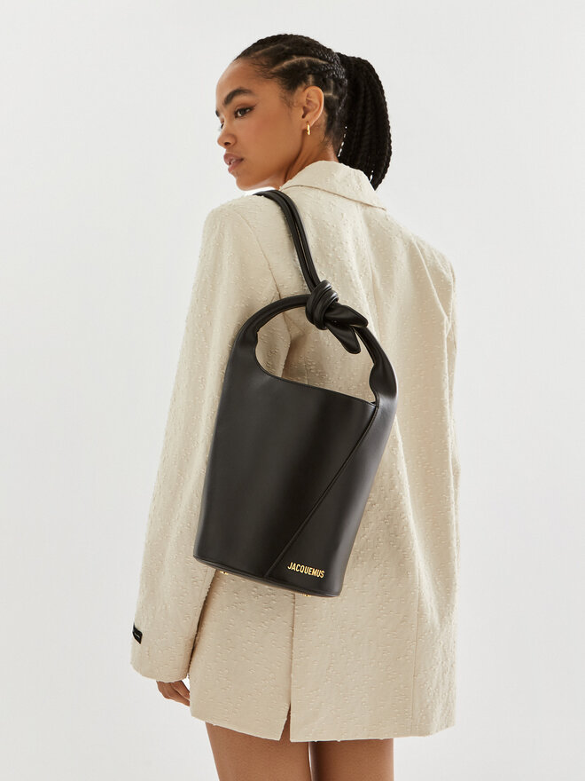 JACQUEMUS Раница JACQUEMUS Le Petit Tourni 245BA366-3173 Черен