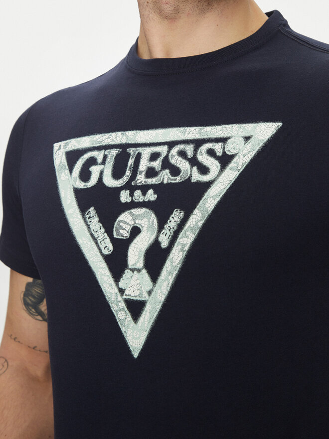 Guess Guess T-Shirt M5GI06I3Z14 Dunkelblau Classic Fit