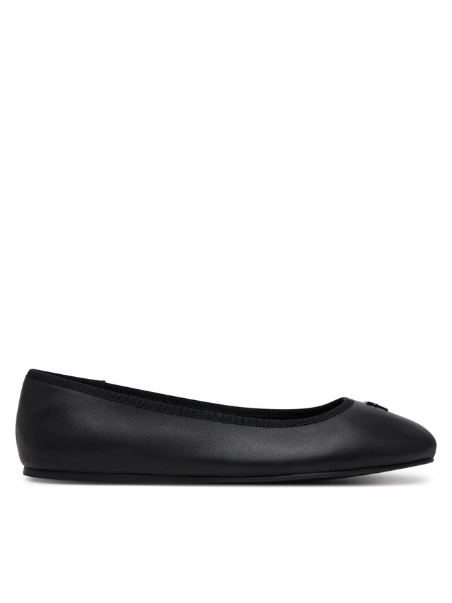 Tommy Hilfiger Baleriny Tommy Hilfiger Th Hardware Leather Ballerina FW0FW08654 Czarny