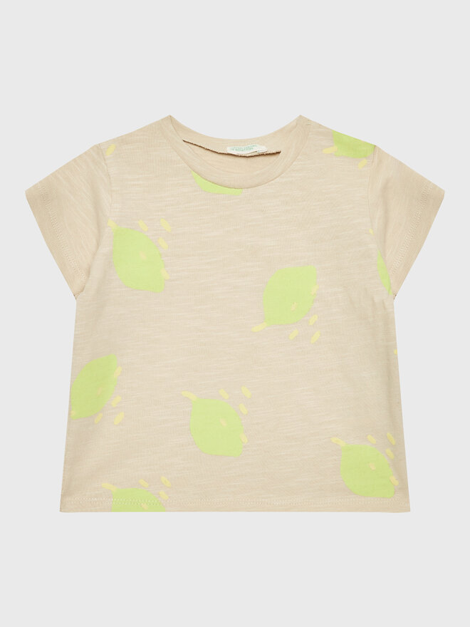 United Colors Of Benetton United Colors Of Benetton Футболка 3F93A102L Бежевий Relaxed Fit