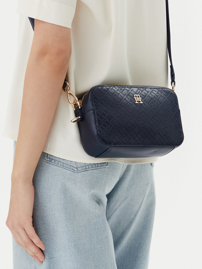 Tommy Hilfiger Táska Tommy Hilfiger Th Distinct Camera Bag Mono AW0AW17221 Sötétkék