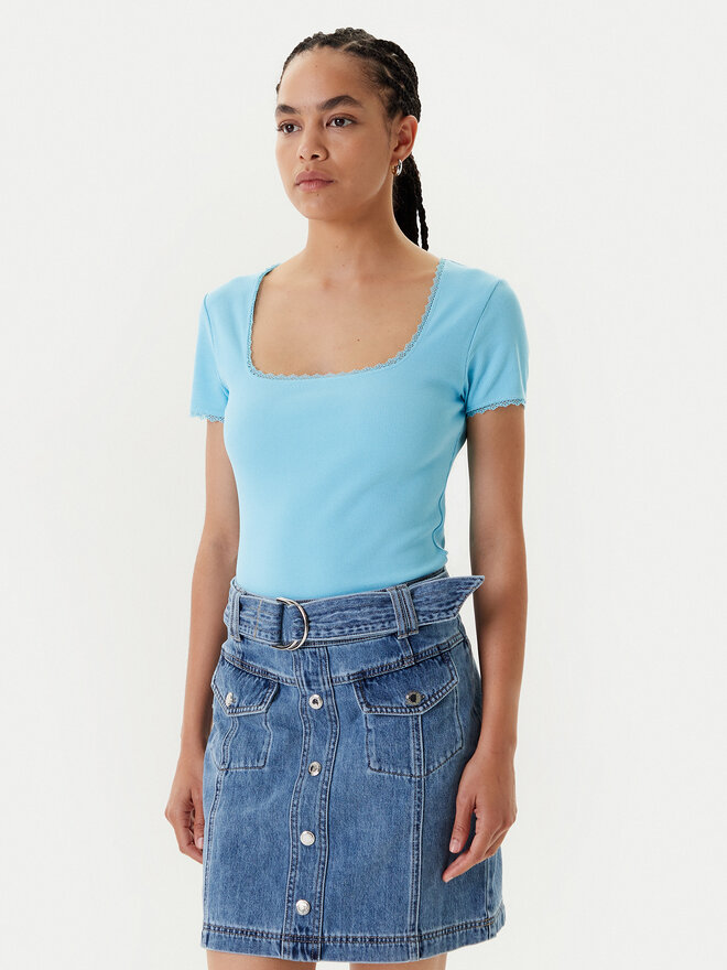 Morgan Morgan Camiseta 232-DLUBI Turquesa Slim Fit