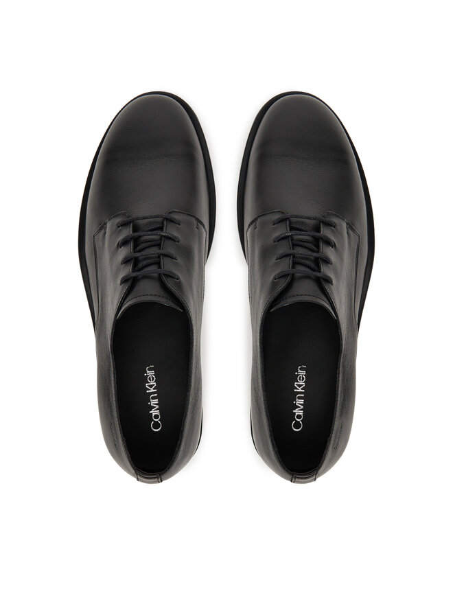 Calvin Klein Halbschuhe Calvin Klein Flex Dress Derby 4Holes Lth HM0HM01895 Schwarz