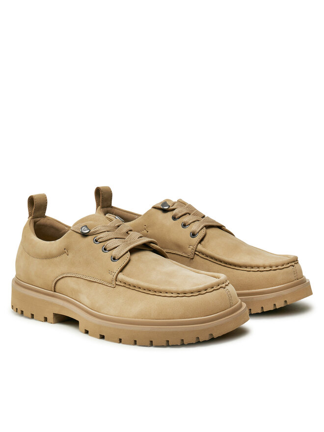 Calvin Klein Jeans Halbschuhe Calvin Klein Jeans Eva Apron Laceup YM0YM01180 Beige