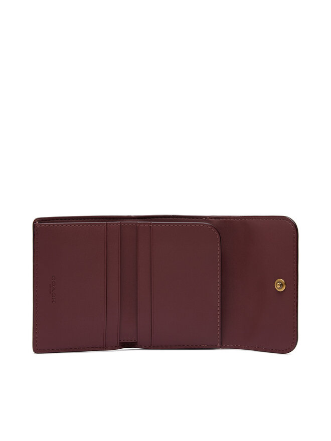 Coach Малък дамски портфейл Coach CAN48 Кафяв