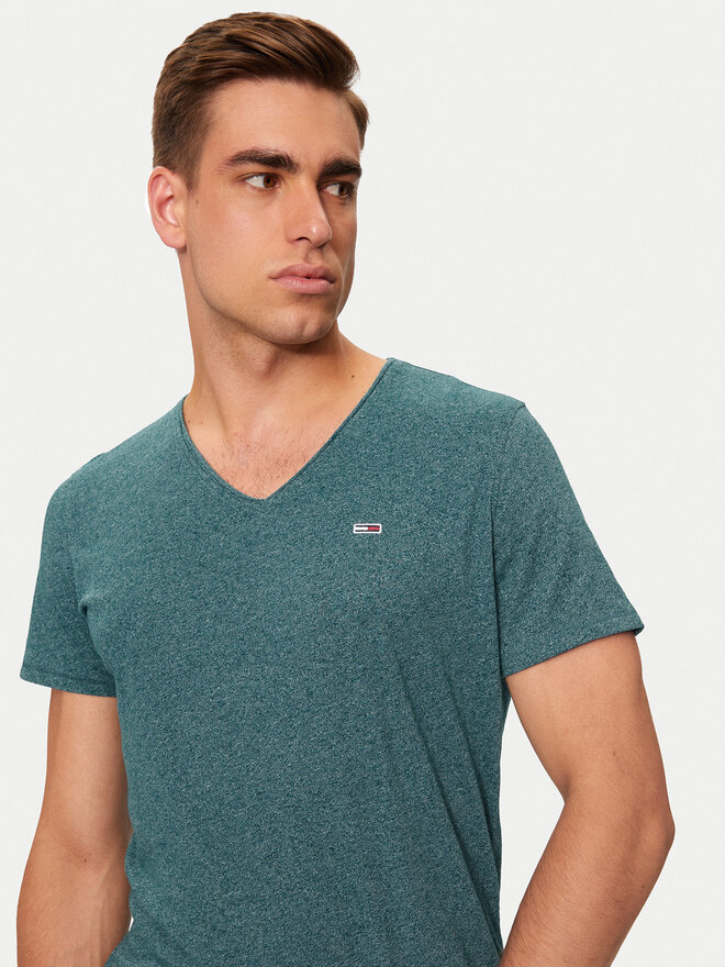 Tommy Jeans Tommy Jeans Marškinėliai Jaspe DM0DM09587 Žalia Slim Fit