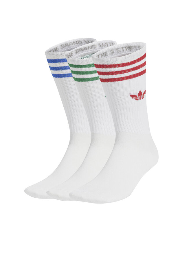 adidas Zestaw 3 par wysokich skarpet unisex adidas High Crew JJ1984 Biały