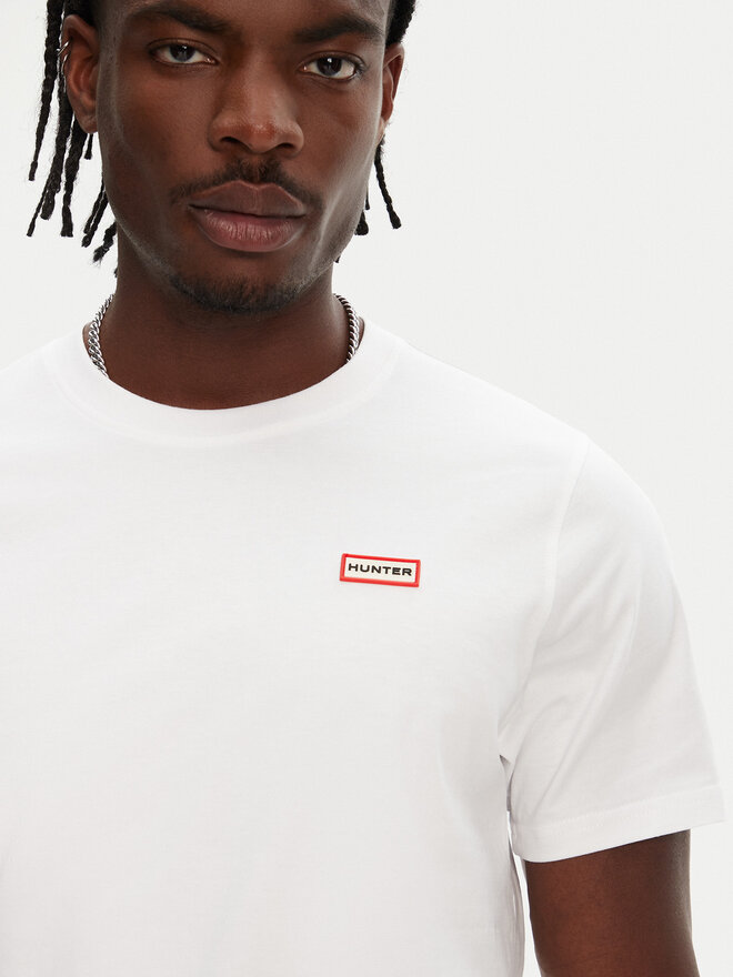 Hunter Hunter Póló Raasay Graphic HARM0034251 Fehér Regular Fit