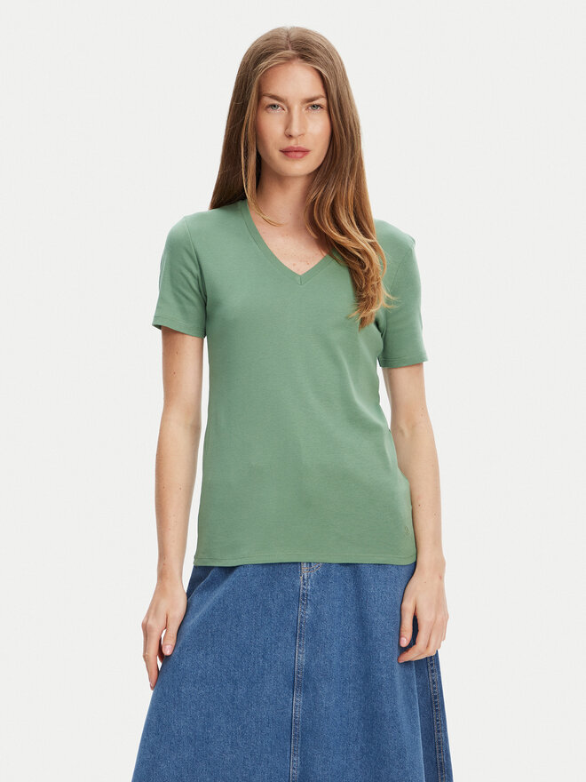 United Colors Of Benetton United Colors Of Benetton Marškinėliai 3GA2E4230 Žalia Regular Fit