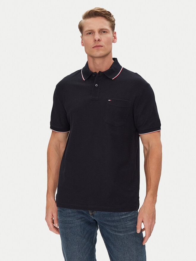 Tommy Hilfiger Tommy Hilfiger Pólóing MW0MW38457 Sötétkék Classic Fit