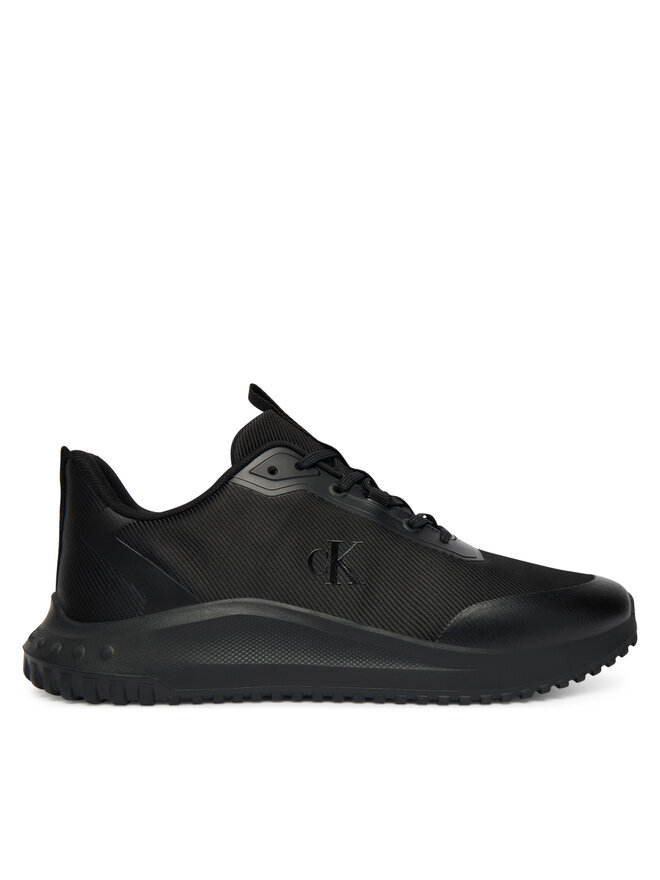 Calvin Klein Superge Calvin Klein Eva Runner Lace Up Mat Mix YM0YM01442 Črna