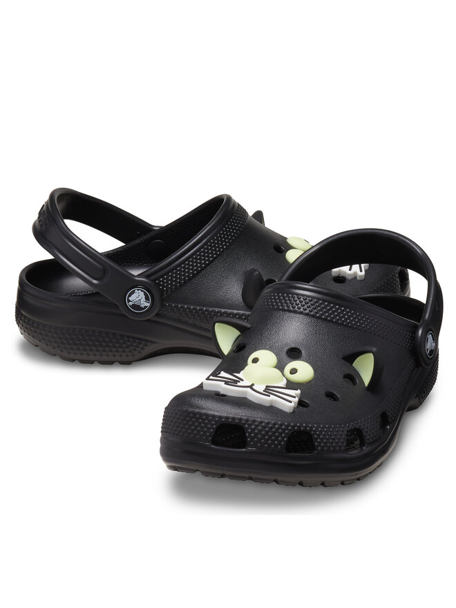 Crocs Papucs Crocs Classic Glow Black Cat Clog K 210387 Fekete