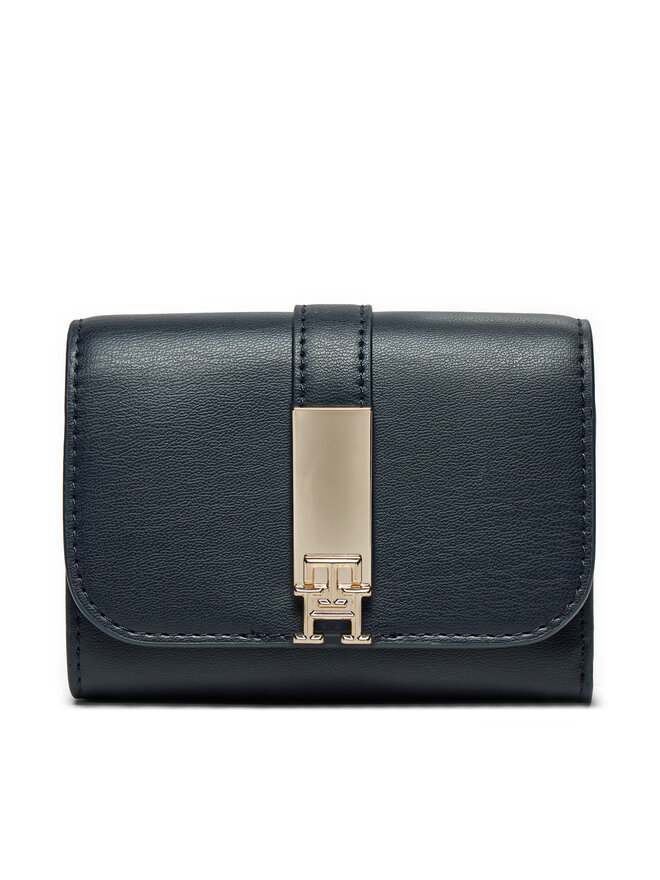 Portafoglio piccolo da donna Tommy Hilfiger Th Heritage Med AW0AW16579 Blu scuro escarpe