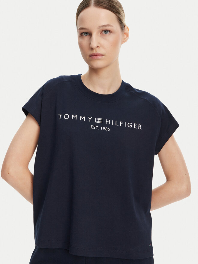 Tommy Hilfiger Tommy Hilfiger Marškinėliai WW0WW46113 Tamsiai mėlyna Regular Fit