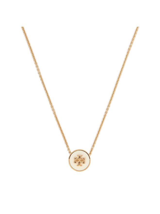 Tory Burch Намисто Tory Burch Kira Enamel Pendant 90549 Білий