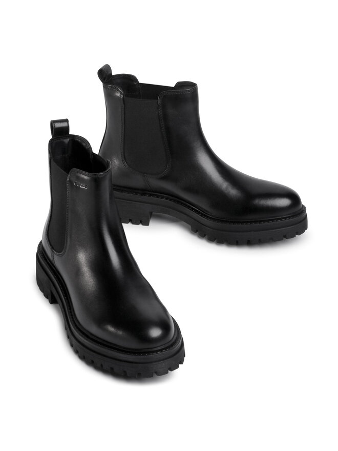 Geox Kotníková obuv s elastickým prvkem Geox D Iridea B D04HRB 00043 C9999 Černá