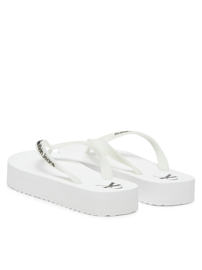 Calvin Klein Jeans Zehentrenner Calvin Klein Jeans Beach Sandal Flatform Tpu YW0YW01830 Weiß