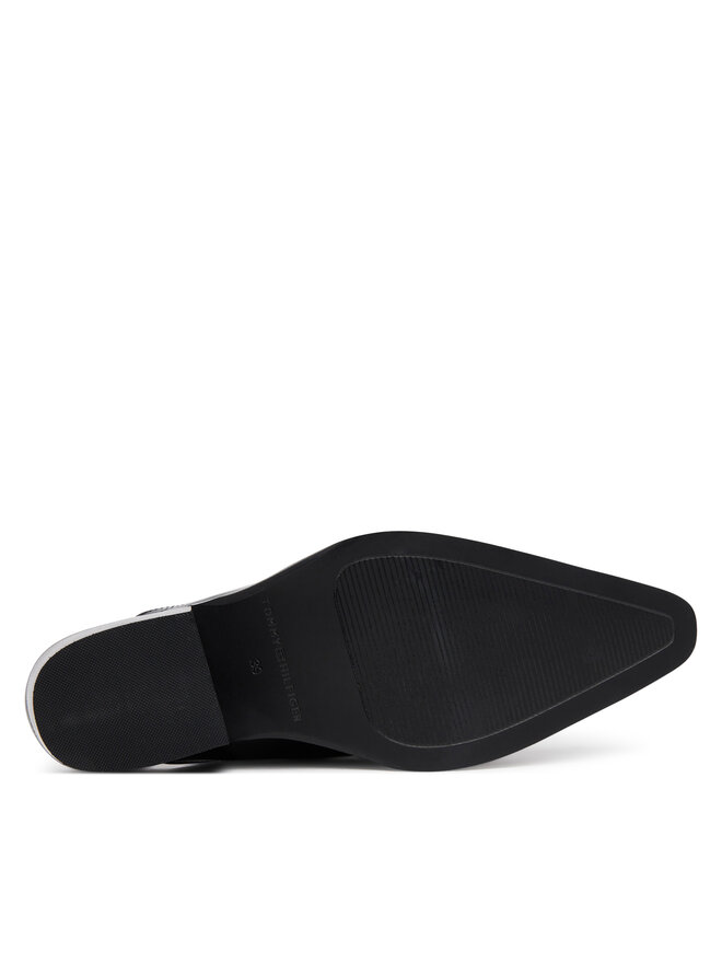 Tommy Hilfiger Pantoletten Tommy Hilfiger Western Abrasivato FW0FW08887 Schwarz
