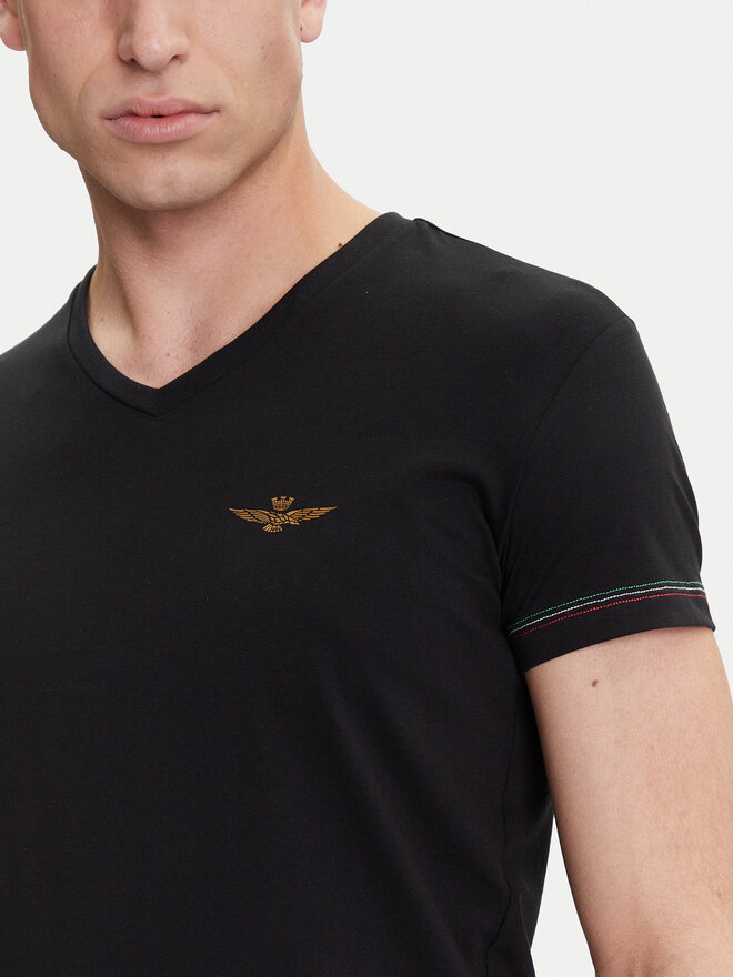 Aeronautica Militare Aeronautica Militare T-Shirt AM1UTI004 Μαύρο Regular Fit