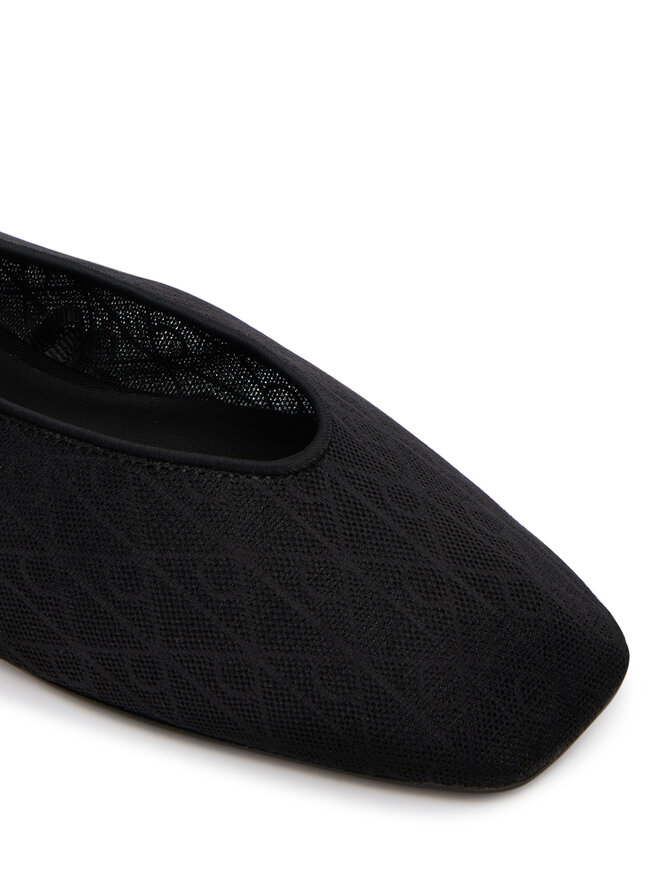Calvin Klein Ballerinas Calvin Klein Square Ballerina Aop Mesh HW0HW02937 Schwarz