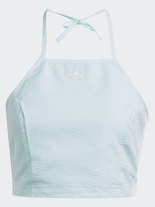 adidas adidas Top adicolor Classics Poplin HL9307 Svijetloplava Slim Fit