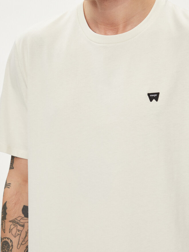 Wrangler Wrangler Camiseta Sign Off 112351234 Écru Regular Fit