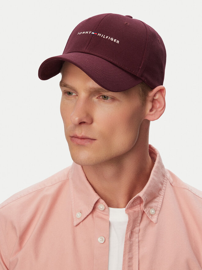 Tommy Hilfiger Cap Tommy Hilfiger Th Foundation Hct 6 Panel Cap AM0AM14045 Dunkelrot