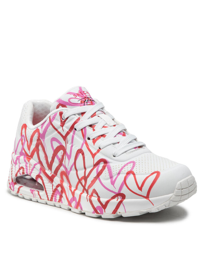 Skechers Sneakersy Skechers Uno Spread The Love 155507/WRPK Bílá