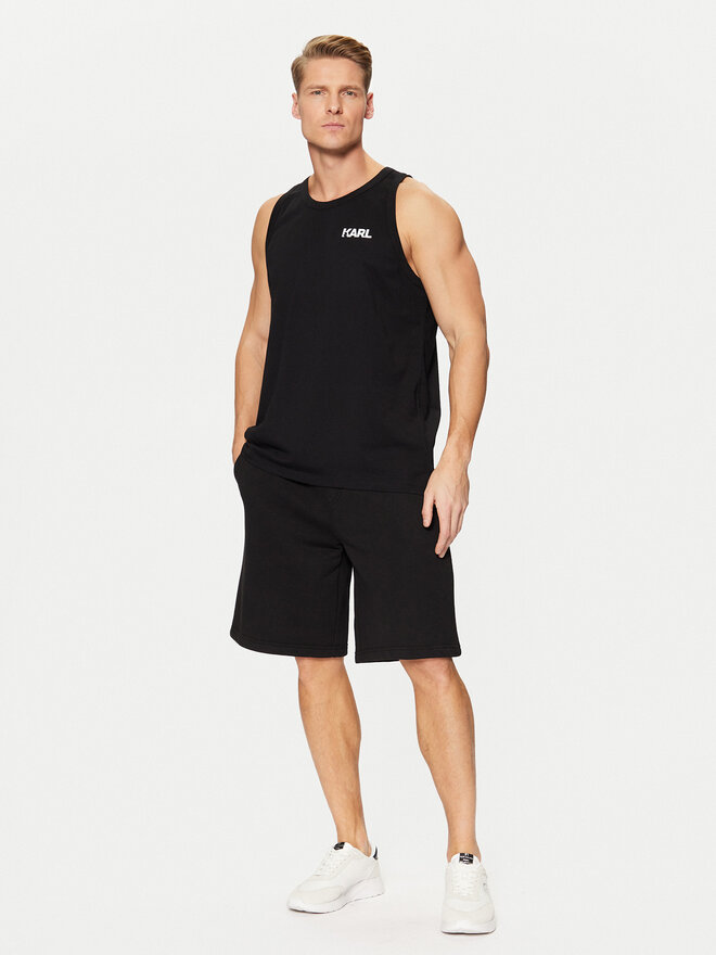 KARL LAGERFELD KARL LAGERFELD Camiseta sin mangas A1M46069 Negro Regular Fit