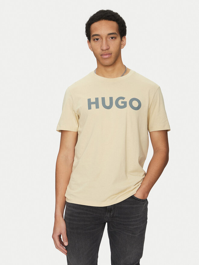 HUGO HUGO T-Shirt Dulivio 50467556 Μπεζ Regular Fit