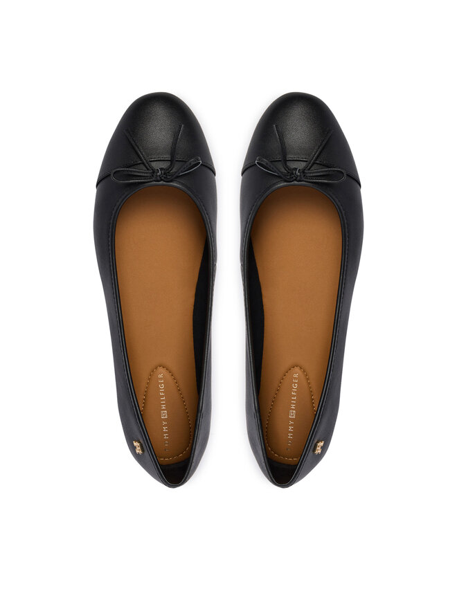 Tommy Hilfiger Ballerinas Tommy Hilfiger Hilfiger Smooth Lthr Ballet FW0FW09241 Schwarz
