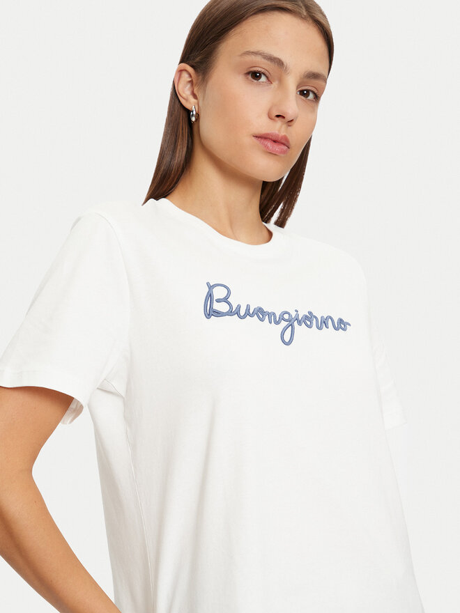 Vila Vila Camiseta 14097444 Blanco Regular Fit