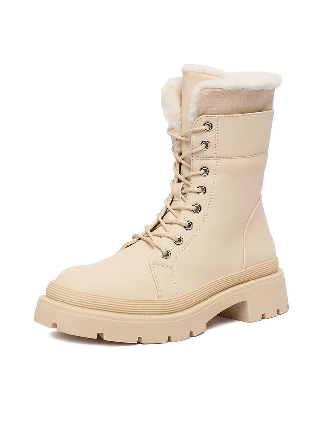 DeeZee Botines planos DeeZee 13096-19 Beis