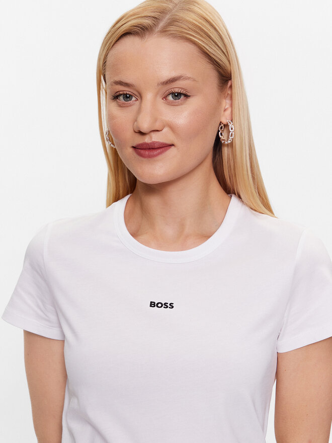 BOSS BOSS Camiseta 50490018 Blanco Slim Fit