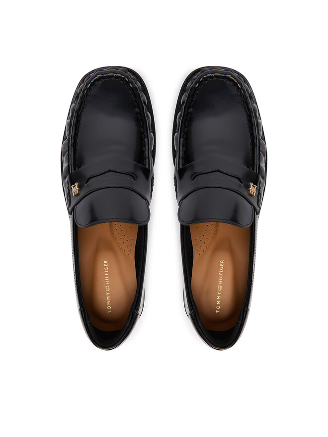 Tommy Hilfiger Mokasini Tommy Hilfiger Square Toe Abrasivato FW0FW08825 Črna