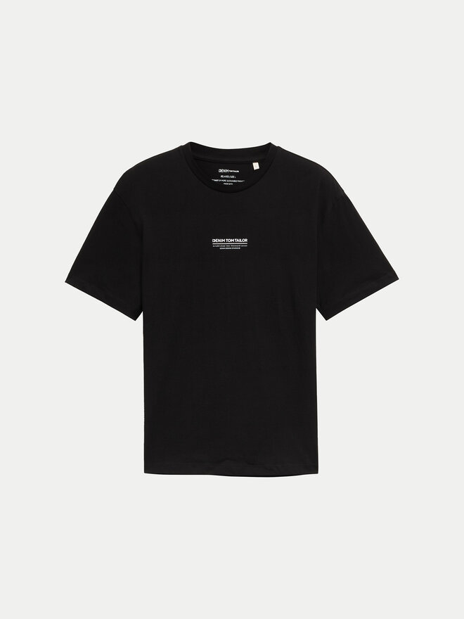 Tom Tailor Denim Tom Tailor Denim T-Shirt 1045021 Schwarz Relaxed Fit