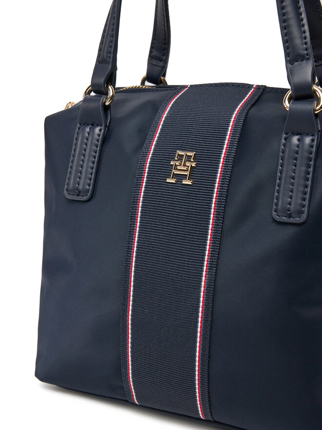 Tommy Hilfiger Torebka Tommy Hilfiger Poppy Small Tote Corp AW0AW17204 Granatowy