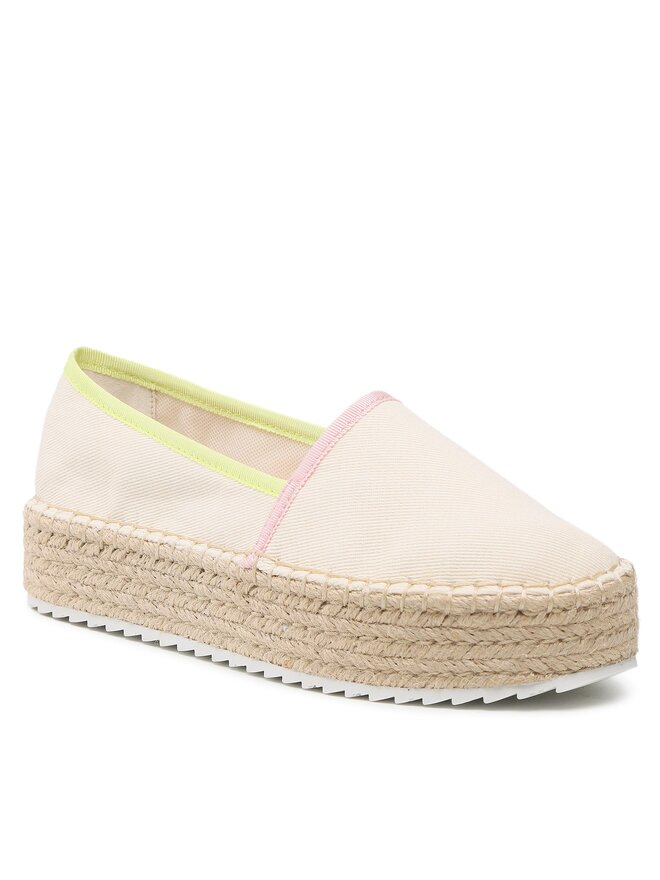 Espadrilles Tommy Jeans Flatform Espadrille EN0EN02078 Beige chaussures