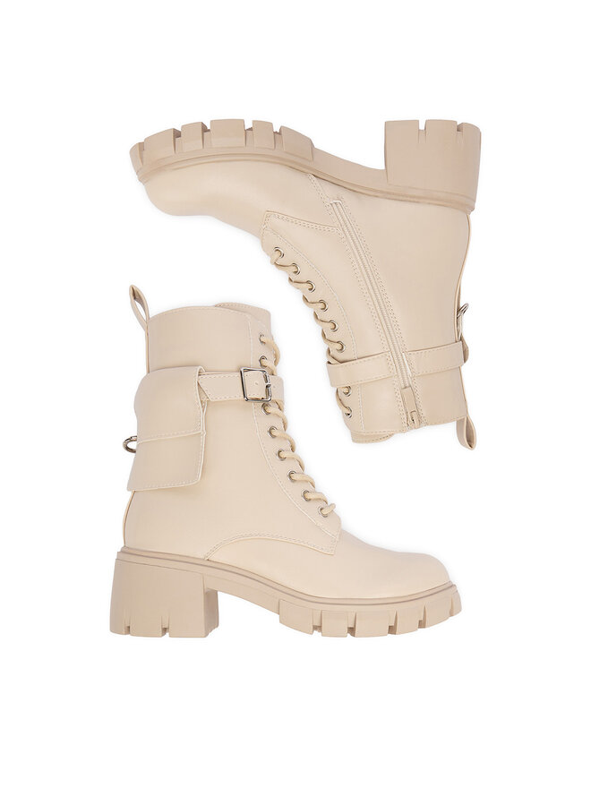 DeeZee Botines planos DeeZee 17193-13 Beis