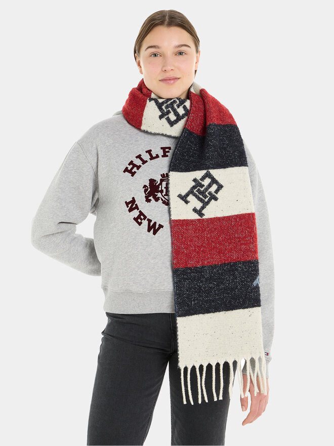 Tommy Hilfiger Κασκόλ Tommy Hilfiger Limitless Chic Cb Scarf AW0AW15353 Σκούρο μπλε