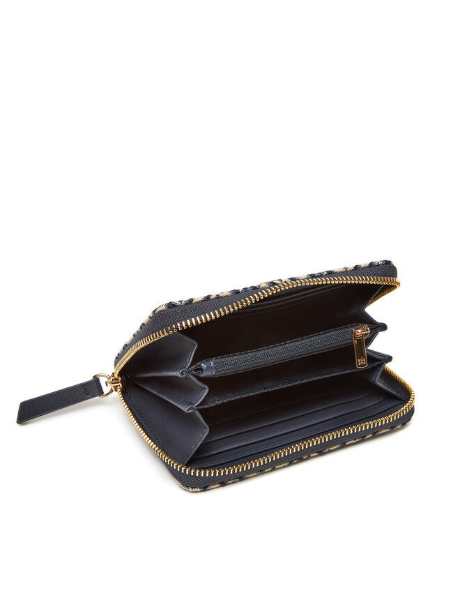 Tommy Hilfiger Nagyméretű férfi pénztárca Tommy Hilfiger Th Jacquard Med Za AW0AW17479 Sötétkék