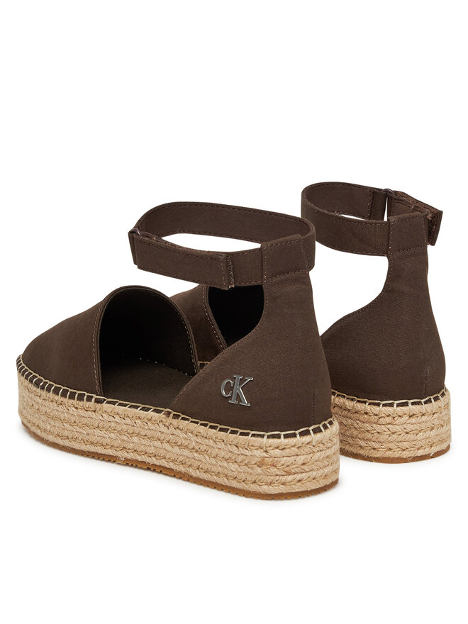 Calvin Klein Jeans Espadrilky Calvin Klein Jeans Flatform Espadrille Sling Mg YW0YW01735 Hnedá