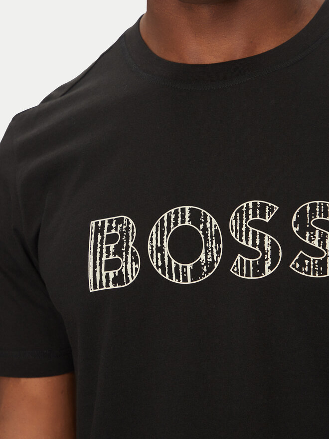 BOSS BOSS T-Shirt Te_Logotexture 50534923 Schwarz Regular Fit