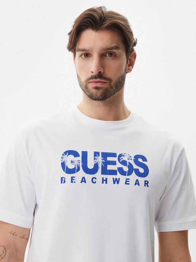 Guess Guess Marškinėliai F5GI11 I3Z14 Balta Oversize