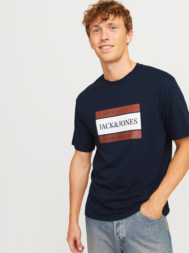 Jack&Jones Jack&Jones Póló Fredeiksberg 12262492 Sötétkék Regular Fit
