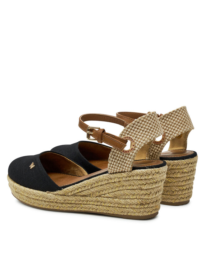 Wrangler Espadryle Wrangler Bela Women Semi Wedge 20241055 Czarny